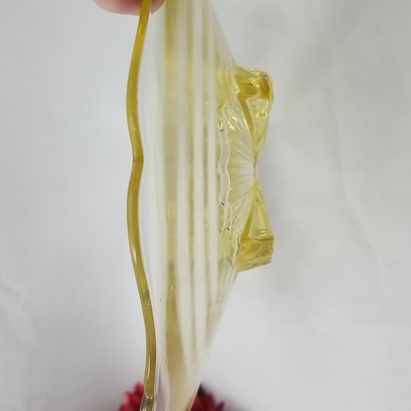 Lancaster Glass Depression Era Yellow Topaz Center Bowl - Picture 5 of 14